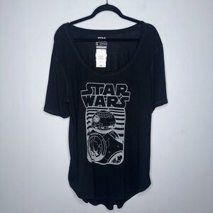Star Wars Women’s BB8 Short Sleeve Graphic T Shirt Size 1X NWT